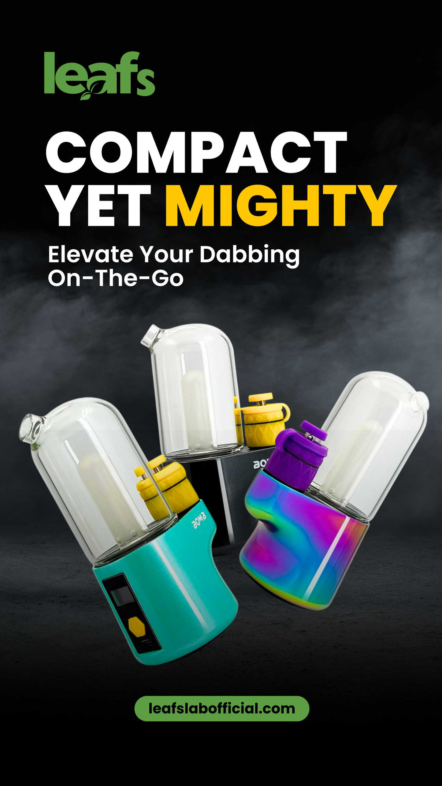 LEAFS Pro Portable Electric Dab Rig with Precise Temperature Control and Interactive LED Display 3 colors available