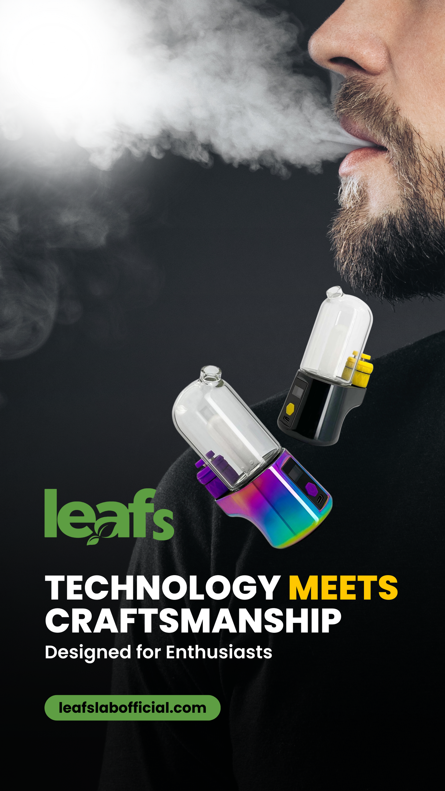 LEAFS Pro Portable Electric Dab Rig with Precise Temperature Control and Interactive LED Display 3 colors available
