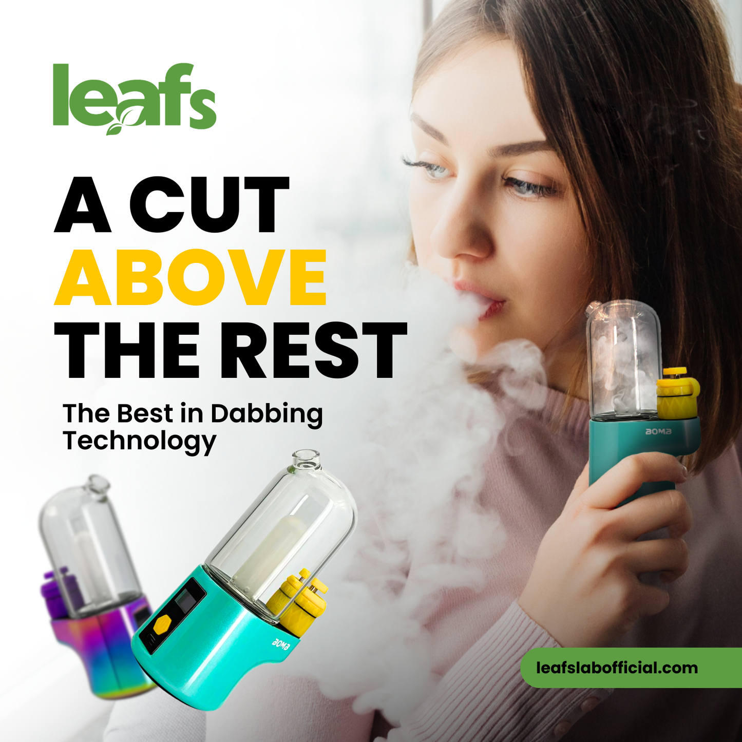 LEAFS Pro Portable Electric Dab Rig with Precise Temperature Control and Interactive LED Display 3 colors available
