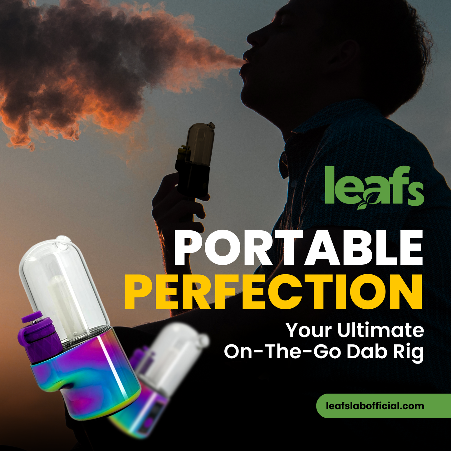 LEAFS Pro Portable Electric Dab Rig with Precise Temperature Control and Interactive LED Display 3 colors available